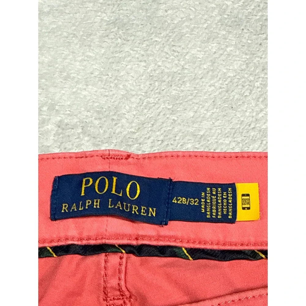 Polo Ralph Lauren Varick Slim Straight Mens 42x32 Red Stretch Chino Pants